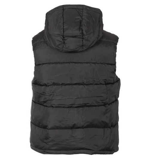 Schott Mens Gilet Hooded Puffer in Navy