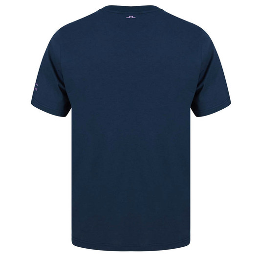 J Lindeberg Mens T-Shirt Rob Logo Tee in Navy