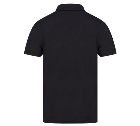 Sunspel Mens Polo Shirt Classic Jersey Polo in Black