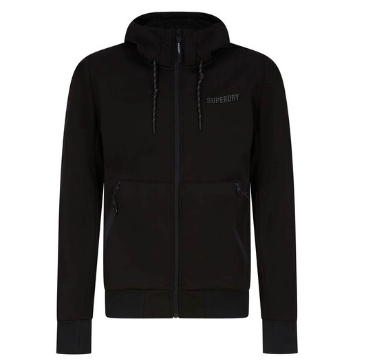 Superdry Mens Jacket Code Tech Softshell in Black