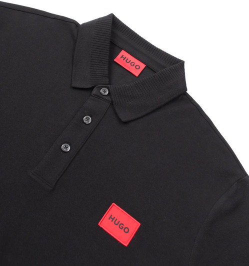 HUGO Mens Polo Shirt Dereso in Black
