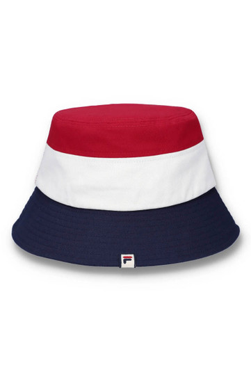 FILA Bucket Hat Leader in Navy / Red / White