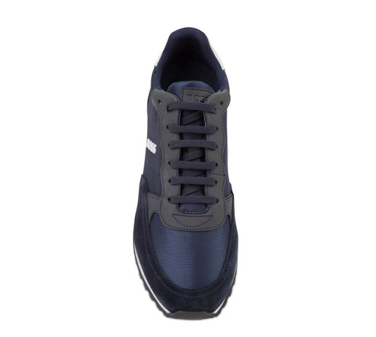 Hugo Boss Mens Trainers Parkour L Runn Trainers in Dark Blue