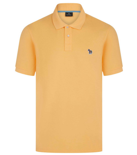 Paul Smith Mens Polo Shirt Zebra Badge Polo in Light Pastel Orange