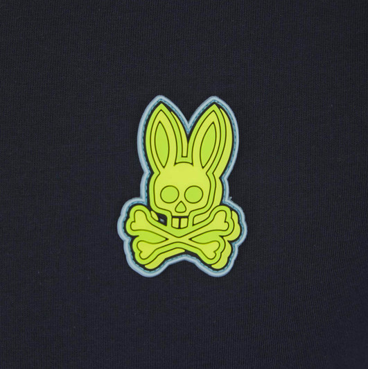 Psycho Bunny Mens T-Shirt Banks Fashion Tee in Navy Blue