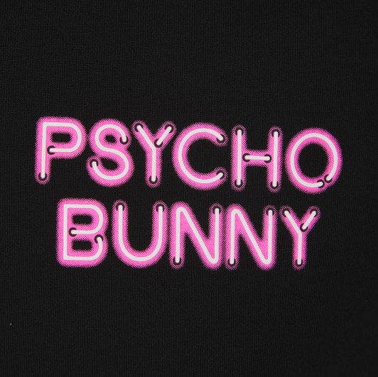 Psycho Bunny Mens T-Shirt Claude Graphic Tee in Black