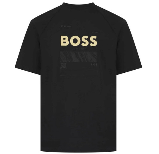 Hugo Boss Mens T-Shirt BOSS Artwork Tee in Black