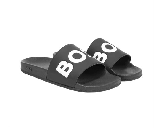 Hugo Boss Mens Sliders Aryeh BOSS Slides in Black