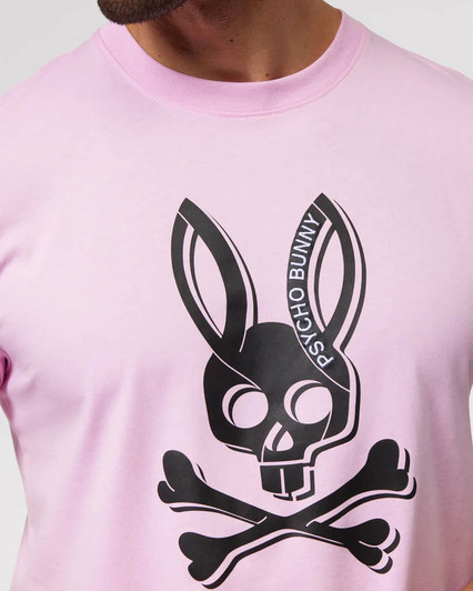 Psycho Bunny Mens T-Shirt Serge Tee in Pink