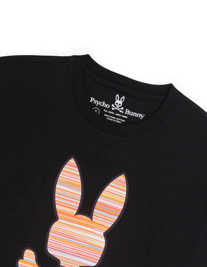 Psycho Bunny Mens T-Shirt Newell Tee in Black