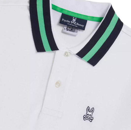 Psycho Bunny Mens Polo Shirt Alva Polo in White