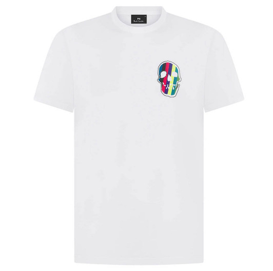 Paul Smith Mens T-Shirt Stripe Skull Tee 