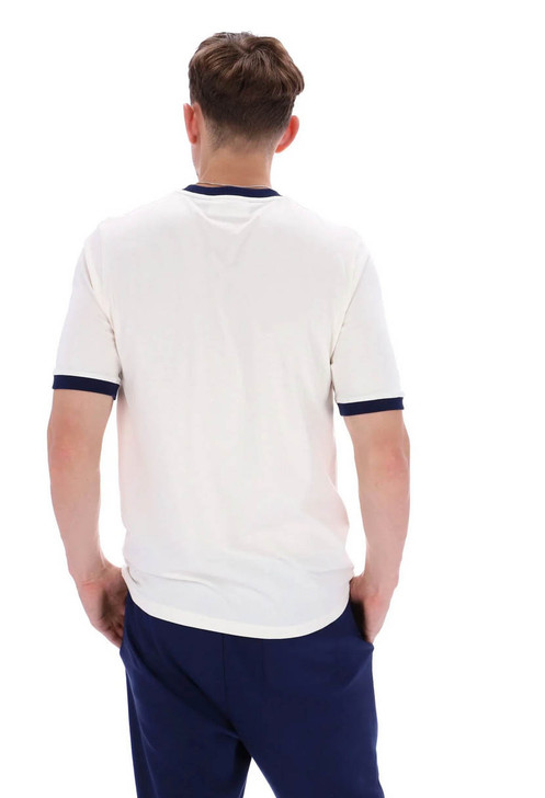 Fila Mens T-Shirt Marconi Ringer FILA Vintage 80's Tee in Gardenia White / FILA Navy