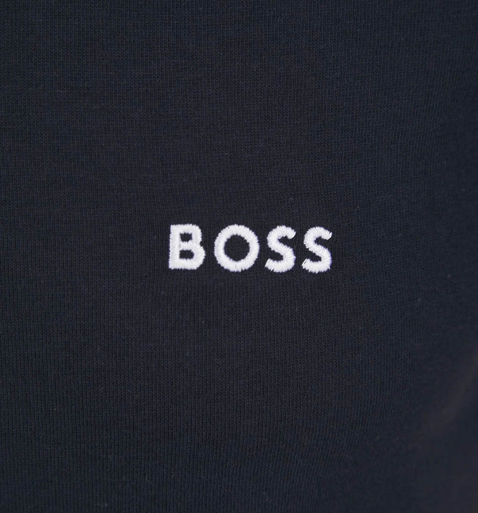 Hugo Boss Mens T-Shirt Embroidered BOSS Tee in Navy Blue