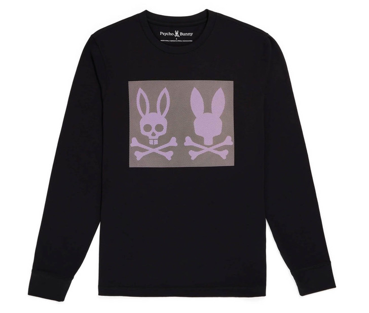 Psycho Bunny Mens T-Shirt High Density Long Sleeved Tee