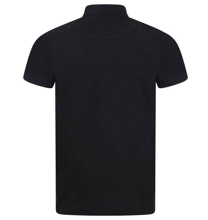 Sunspel Mens Polo Shirt Riviera Short Sleeve Polo in Black