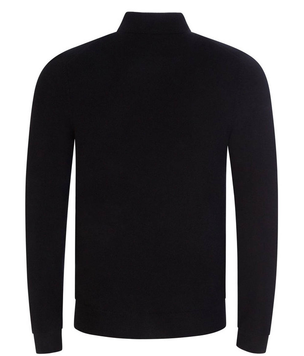 Hugo Boss Mens Sweater Marlo Zip Neck BOSS Wool Jumper in Black