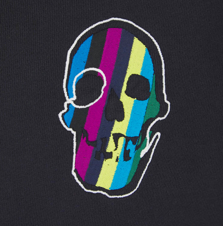 Paul Smith Sweatshirt Colourful Skull Jumper in Navy Blue