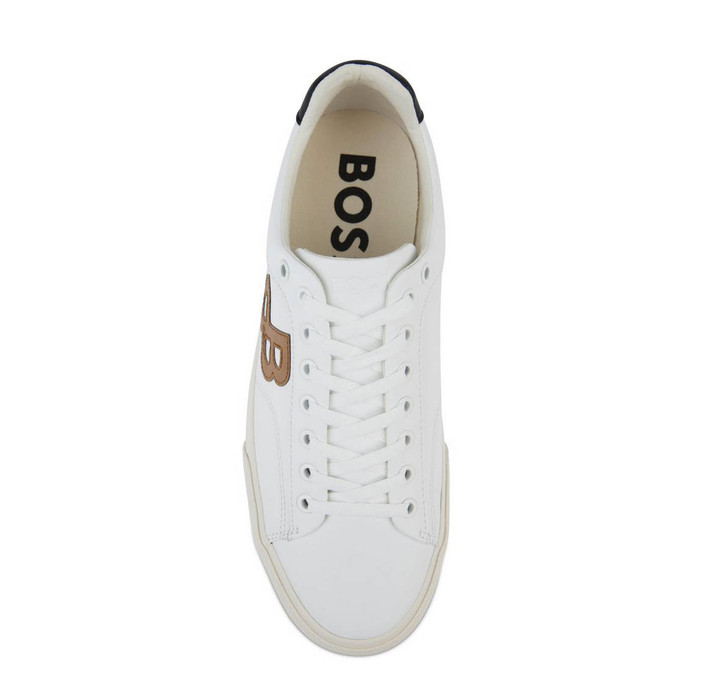 Hugo Boss Mens Trainers Aiden Tenn Footwear in White