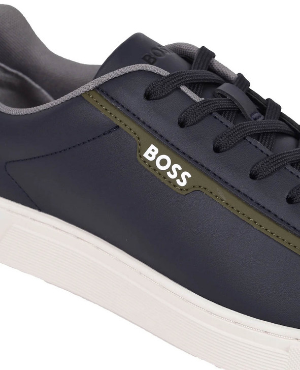 Hugo Boss Mens Trainers Rhys Tenn Pusdth Footwear in Dark Blue