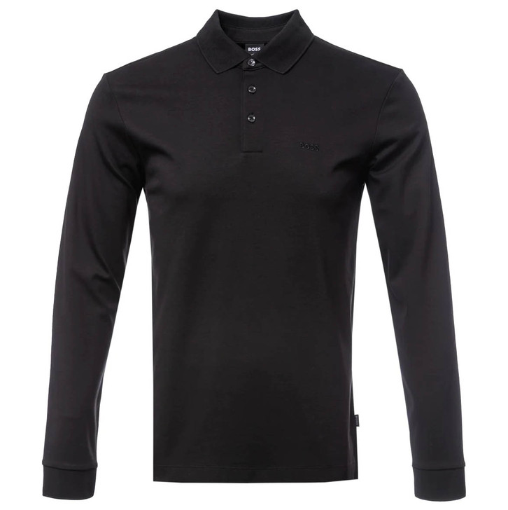 Hugo Boss Mens Polo Shirt Pado Long Sleeved Polo