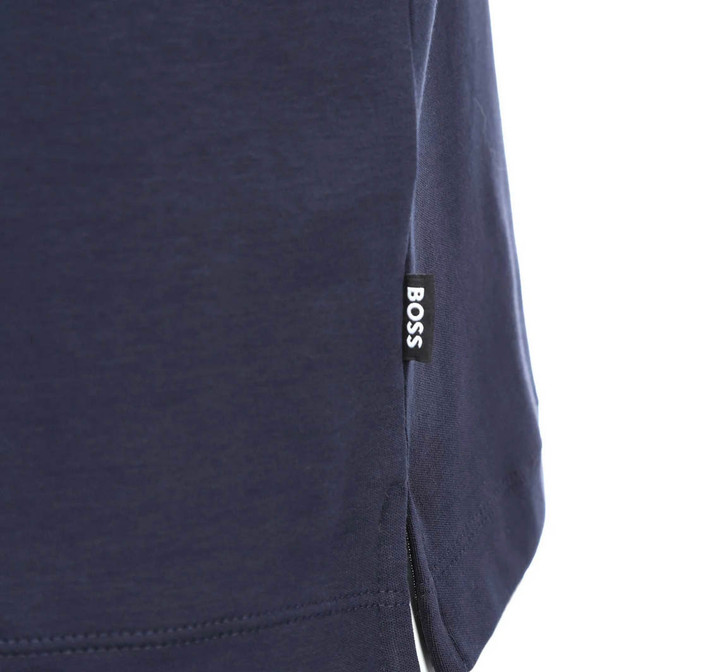 Hugo Boss Mens Polo Shirt Pado Long Sleeved Polo in Dark Blue