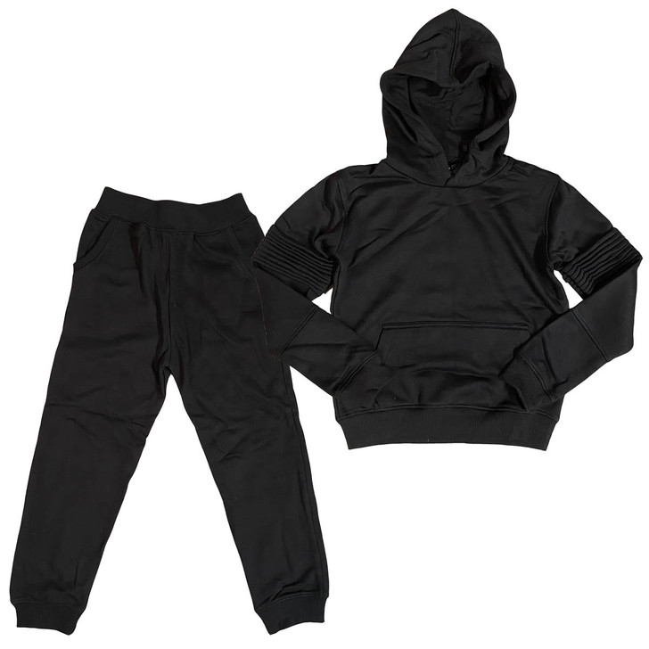 Kids Tracksuit Black Boohoo Childrens Set Ribbed Fitted Track Suit