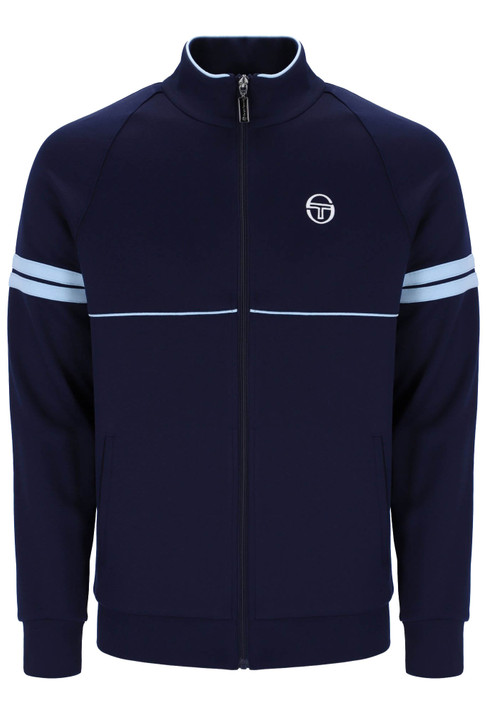 Sergio Tacchini Mens Track Jacket Orion 80's Track Top in Blue