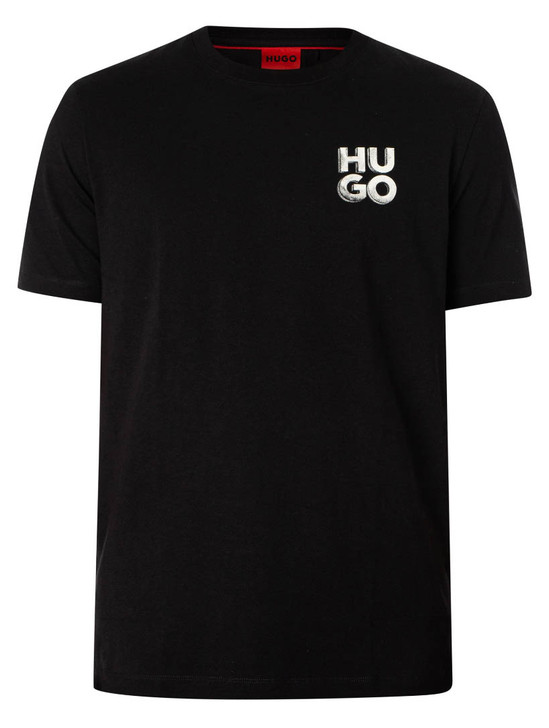 Hugo Mens T-Shirt Detzington HUGO Reflective Logo