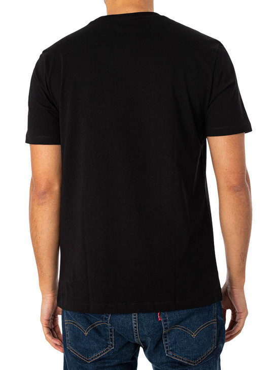Hugo Mens T-Shirt Detzington HUGO Reflective Logo Tee in Black