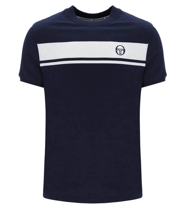 Sergio Tacchini Mens T-Shirt Master Tee in Navy Blue