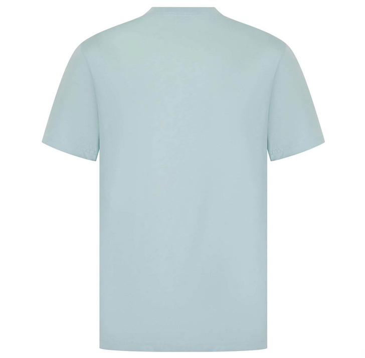 Paul Smith Mens T-Shirt Zebra Badge Logo Organic Tee in Light Blue