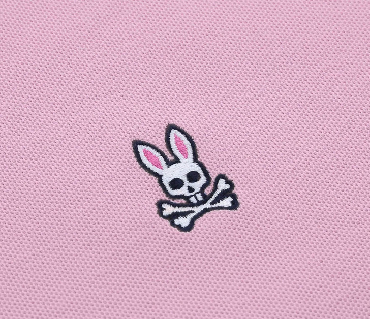 Psycho Bunny Mens Polo Shirt Classic Polo in Pastel Lavender Pink