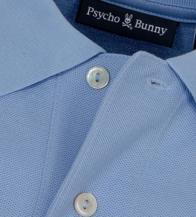 Psycho Bunny Mens Polo Shirt Classic Polo in Serenity Blue