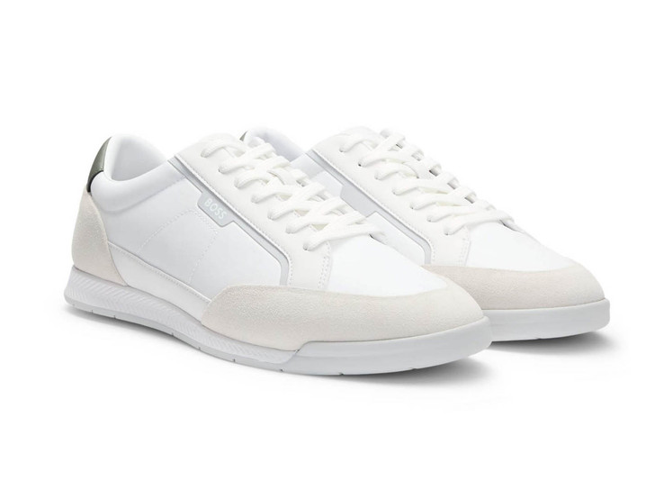 BOSS Mens Trainers Hugo Boss Nitan Footwear in Open White