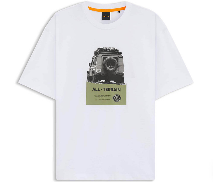 Boss Mens T-Shirt TE Wagon BOSS Tee in White
