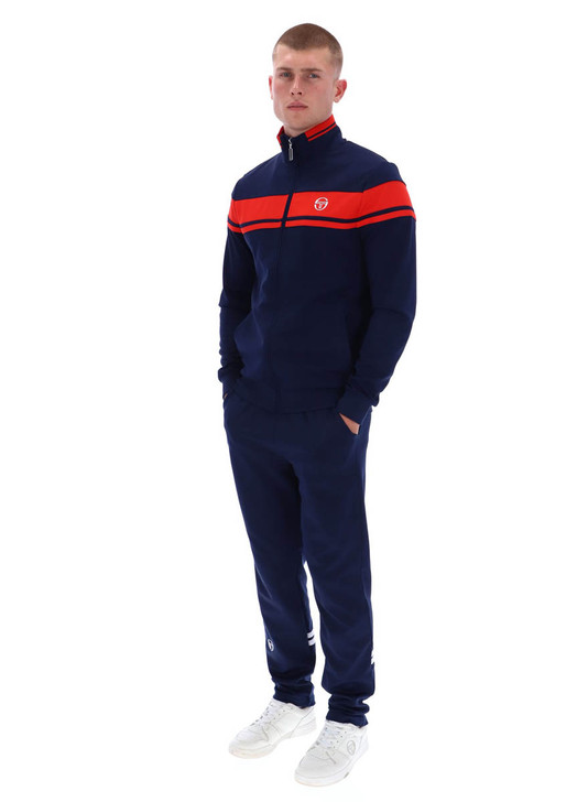 Sergio Tacchini Mens Track Top Damarindo Track Jacket in Maritime Blue