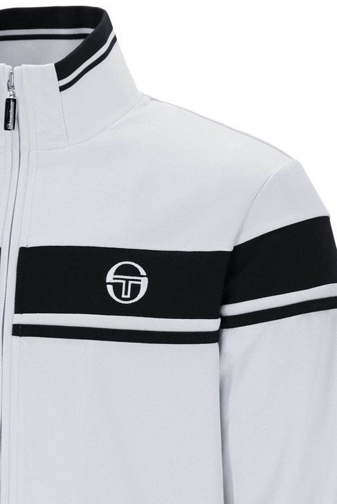 Sergio Tacchini Track Jacket Mens Damarindo Track Top in Glacier Grey / Black Sergio Tacchini Track Jacket Mens Damarindo Track Top in Glacier Grey / Black