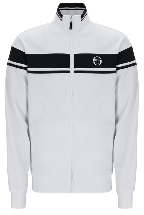 Sergio Tacchini Track Jacket Mens Damarindo Track Top in Glacier Grey / Black