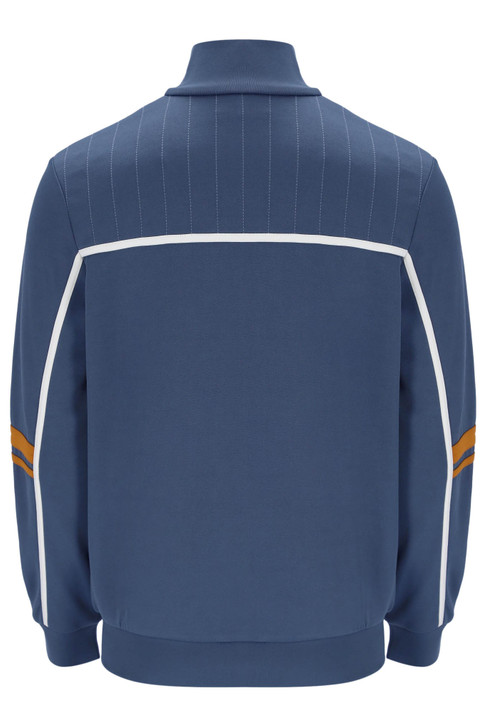 Sergio Tacchini Track Jacket Mens Frankie Track Top in Vintage Indigo / Pumpkin Spice