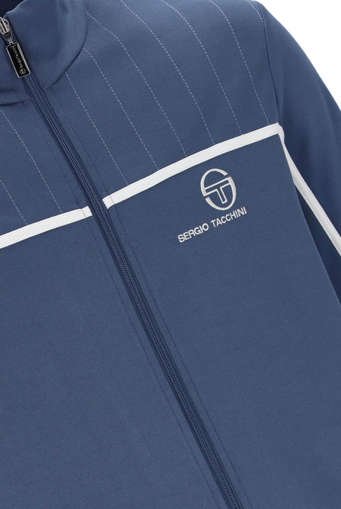 Sergio Tacchini Track Jacket Mens Frankie Track Top in Vintage Indigo / Pumpkin Spice