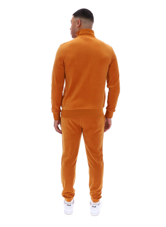 Fila Tracksuit Mens Nero FILA Velour Track Jacket & Bottoms in Pumpkin Spice