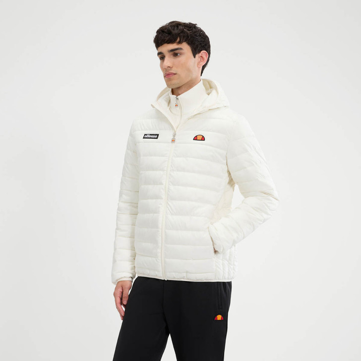 Ellesse Mens Jacket Lombardy Padded Coat in Off White