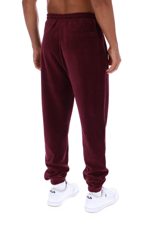 Fila Track Bottoms Velour Eddie Joggers in Burgundy