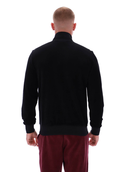 Fila Track Jacket Velour Nero Track Top in Black