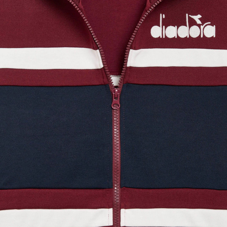 Diadora Track Jacket Mens 80's Track Top in Empire Red