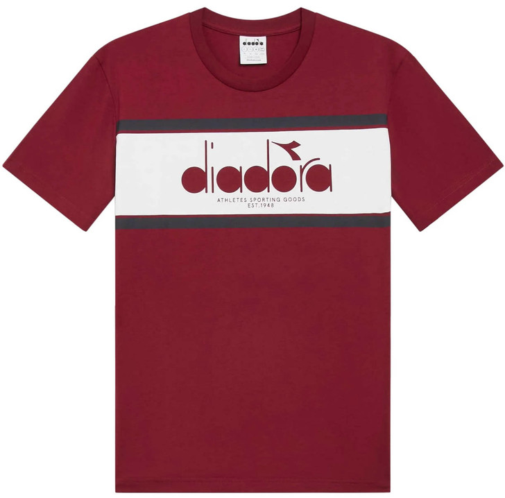 Diadora T-Shirt Mens Diadora Logo Tee in Empire Red