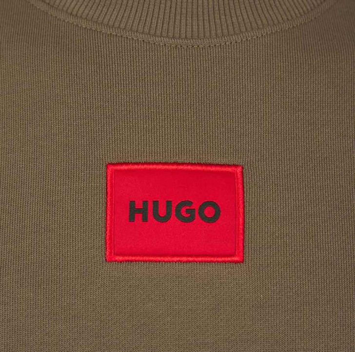 HUGO Mens Sweatshirt Dirago 212 Cotton Jumper in Grey