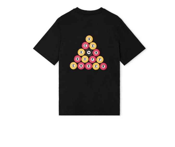 Weekend Offender Mens T-Shirt 8 Ball Logo Tee in Black