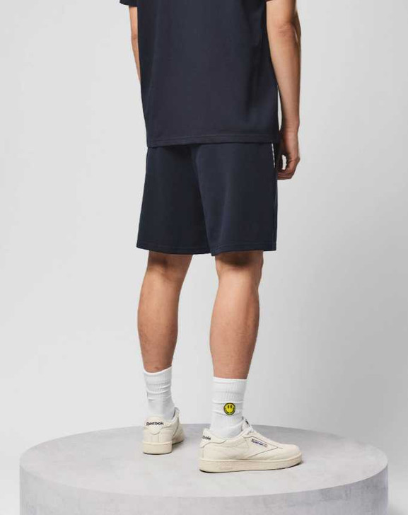 Weekend Offender Mens Shorts Missour Check Trim Short in Navy Blue